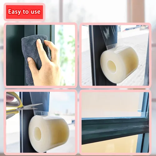 Miniatura 6 de Birllaid Cinta de Sellado Transparente para Ventanas contra el Clima, 3 Pulgadas x 55 Yardas (165 Pies), Cinta de Sellado de Aislamiento para Aire