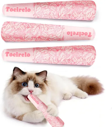 Miniatura 8 de Tocirelo Juguetes de hierba gatera para gatos, paquete de 3 – Juguetes resistentes a las mordeduras para gatos rellenos con 100% puro 45000 mg