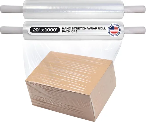 Miniatura 10 de IDL Packaging Rollo de envoltura elástica resistente a mano de calibre 115 de 18 pulgadas x 1000 pies (paquete de 1 rollo), película elástica