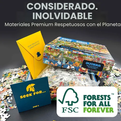 Miniatura 7 de QUOKKA Rompecabezas de 1000 piezas para adultos, dioses griegos, rompecabezas para adultos con tareas secretas e historia de audio inmersiva