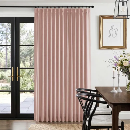 Miniatura 23 de 100% Blackout Shield Cortinas opacas con textura y aspecto de lino de 72 pulgadas de largo, juego de 2 paneles de cortinas opacas de lino sintético