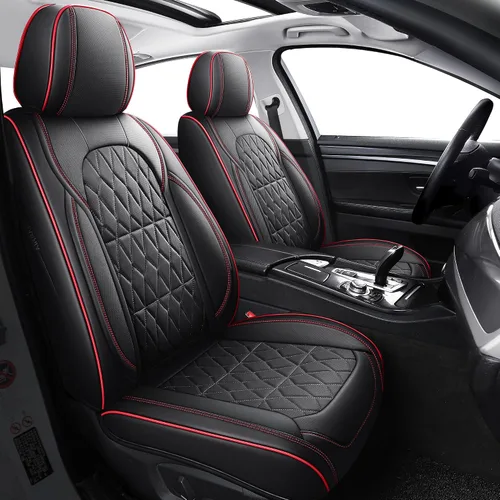Aierxuan Fundas de cuero para asiento de automóvil, cobertura completa, ajuste universal, para Ford Focus, Hyundai, Elantra, Honda, Civic, Toyota,