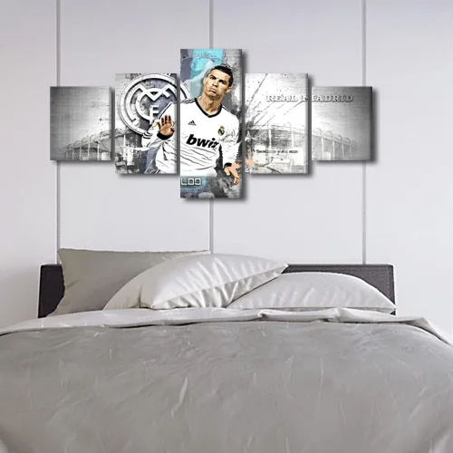 Miniatura 3 de TUMOVO Lienzo decorativo para pared, cuadro de Cristiano Ronaldo, cuadros de club de fútbol, impresiones en lienzo, póster de arte de pared, arte