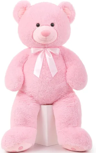 Miniatura 10 de MorisMos Oso de peluche gigante de 47 pulgadas Animal de peluche de 4 pies, Oso de peluche grande para baby shower, Regalos de oso de peluche