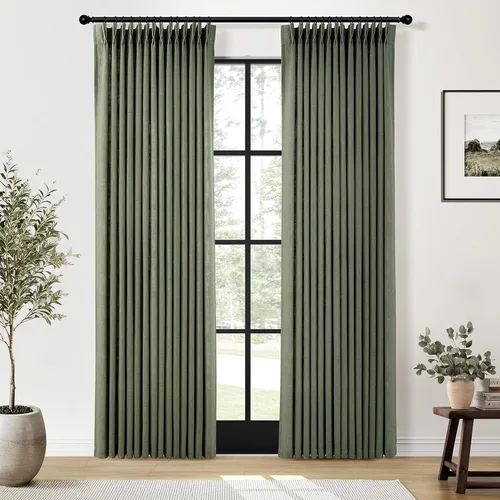 Miniatura 29 de Cortinas de lino plisadas