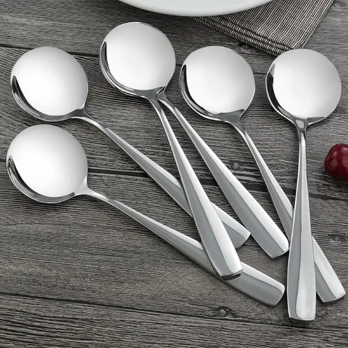 Miniatura 6 de Cucharas de sopa de 16 piezas, cucharas redondas de acero inoxidable para caldo