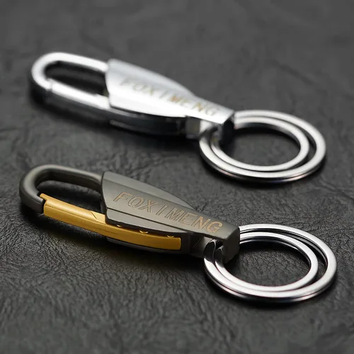 Miniatura 5 de Llavero para hombre, elegante llavero para hombres y mujeres, 2 piezas (pistola negra y plateada)