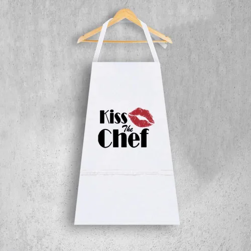 Miniatura 5 de Kiss The Chef - Delantal para adulto, Blanco