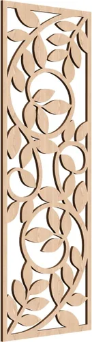 Miniatura 56 de 9 3/8"W x 24 3/8"H x 1/4"T Utica Decorativo Fretwork Madera Paneles de Pared, Abedul