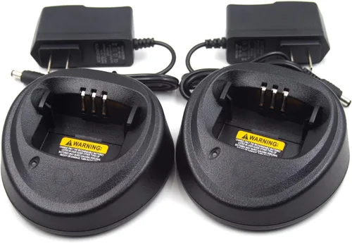 Paquete de 2 cargadores WPLN4137 para Motorola CP200 CP200D CP150 CP180 PR400 DEP450 NNTN4496 NNTN4497 NNTN4970 WPLN4138