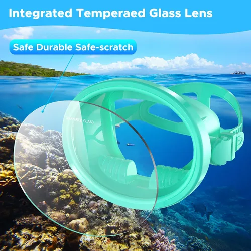 Miniatura 3 de Máscara de buceo, máscara ovalada de buceo para adultos, equipo de esnórquel, máscara de buceo libre, gafas para esnórquel, máscara de natación