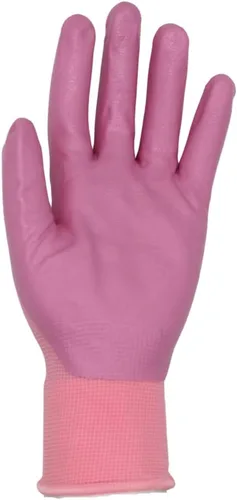 Miniatura 8 de Red Steer A369 Flowertouch - Guantes de césped y jardín, palma de nitrilo, rosa, morado o rojo, tallas S-L, se venden por pares