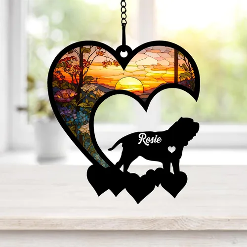 Miniatura 61 de NAZENTI Atrapasoles personalizado de sabueso afgano, adorno conmemorativo personalizado para la pérdida de mascotas, regalo de condolencia