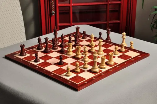 Miniatura 2 de Juego de ajedrez The Grandmaster - Solo piezas - 4.0" King (caoba dorada)