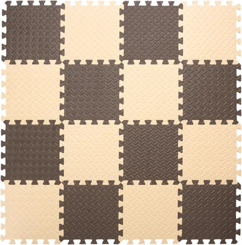 Tapete de juego de espuma para bebé, tapete de espuma entrelazado de 0.4 pulgadas de grosor, tapete de juego suave no tóxico para bebé, tapete de