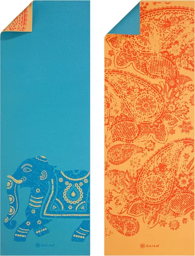 Miniatura 2 de Gaiam tapete de yoga prémium, estampado, extra grueso y antideslizante, de 15/64 pulgadas, para todo tipo de yoga, de pilates y de ejercicios