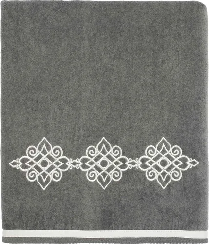 Miniatura 24 de Avanti Linens Medallón - Colección de puños trenzados suaves, toalla de mano, granito