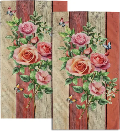 Miniatura 20 de Toalla de mano de baño de ancla, 2 piezas, toallas de mano absorbentes náuticas a rayas blancas, anclajes marinos, toalla facial suave