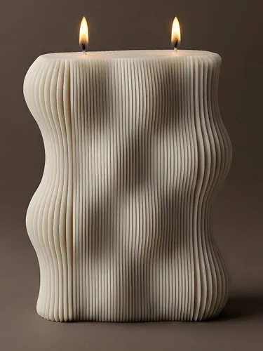 Miniatura 3 de LAWA - Vela ondulada – Vela perfumada de cera de soja, elegante vela estética, regalo de inauguración de la casa, idea de decoración del hogar