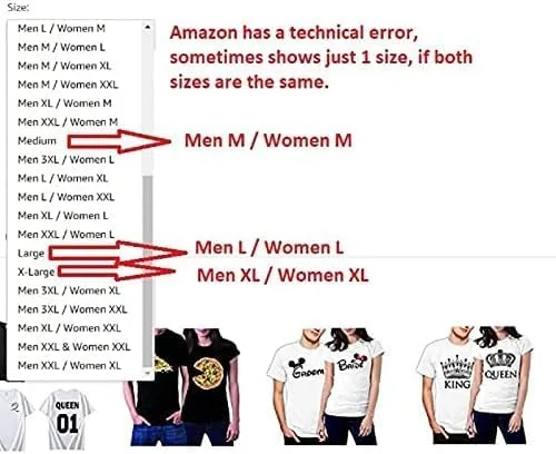 Miniatura 6 de Camisas a juego para parejas, juego de camisetas para él y ella, camisetas a juego para parejas, divertidas vacaciones, aniversario, regalo de boda