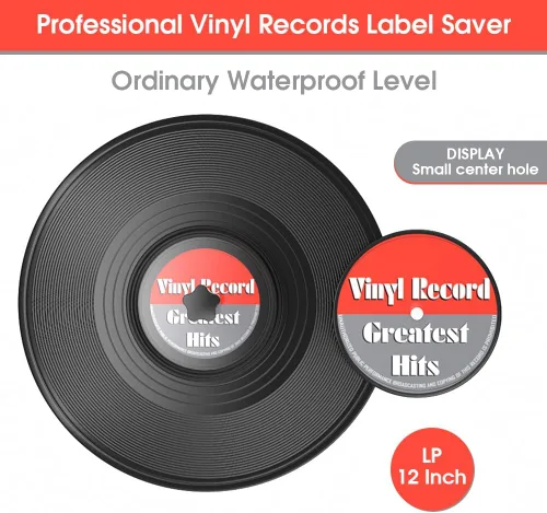 Miniatura 2 de Douk Audio Record Clean Label Saver Album LP Protector de limpieza de vinilo impermeable Cuidado de la abrazadera (negro)