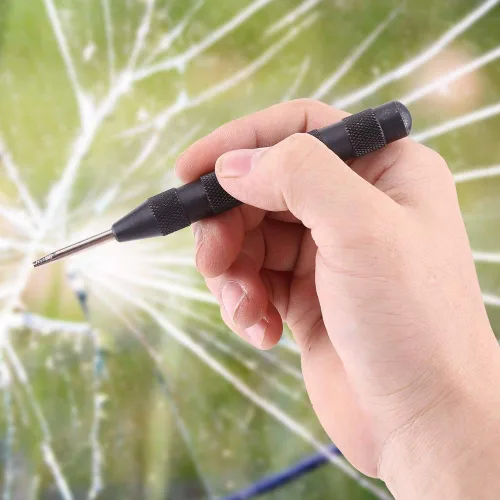 Miniatura 2 de Perforadora automática para agujero central, perforadora central de 5 pulgadas con resorte de impacto ajustable, herramienta manual para metal
