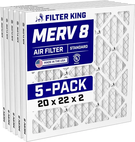Miniatura 56 de Filter King Filtro de aire de 5.5 x 29.5 x 1 (MERV 8) (paquete de 5) filtros de horno de CA para control de polvo y alergias, fabricados en EE. UU.