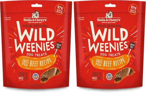 Miniatura 17 de Stella & Chewy's Golosinas para perros Wild Weenies crudas liofilizadas – Golosinas de entrenamiento con alto contenido de proteínas para perros