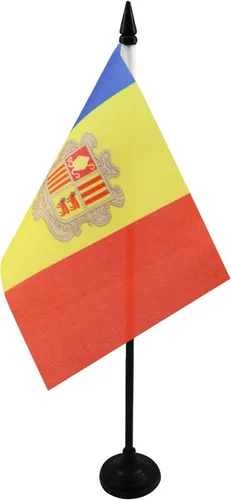 Miniatura 73 de United Kingdon Coat of arms Table Flag 5'' x 8'' - UK - British - England Desk Flag 21 x 14 cm - Black plastic stick and base - AZ FLAG Escudo