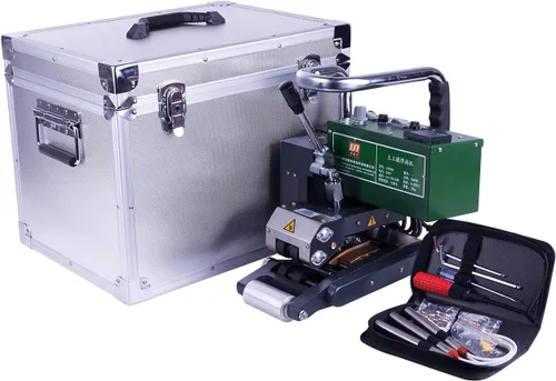 Miniatura 6 de Máquina de soldadura de geomembrana HDPE Soldador de cuña caliente Herramienta de soldadura de superposición de 1800W para 0.039-0.118 in Liner