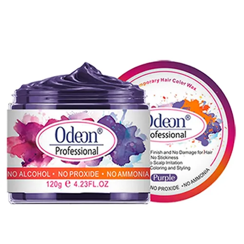 Miniatura 10 de Odeon Cera negra para el cabello, tinte temporal natural, lavable con cera de abejas y árbol de té, sin daños, sin alcohol, sin peróxido y sin Negro