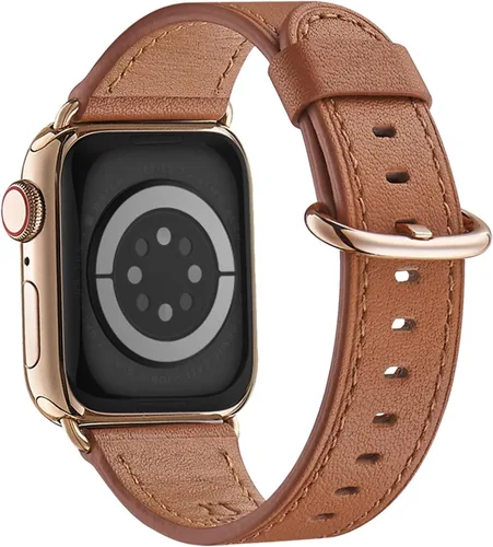 Miniatura 26 de WFEAGL Compatible con Apple Watch Banda 38mm 40mm 41mm para Mujeres, Correa de Cuero de Grano Superior para iWatch Ultra SE & Series 9 8 7 6 5 4 3