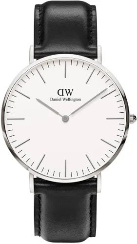 Miniatura 20 de Daniel Wellington Reloj clásico para hombre - Caja de 1.417 in - 1.575 in, movimiento de cuarzo japonés, correa de cuero, resistente al agua, reloj