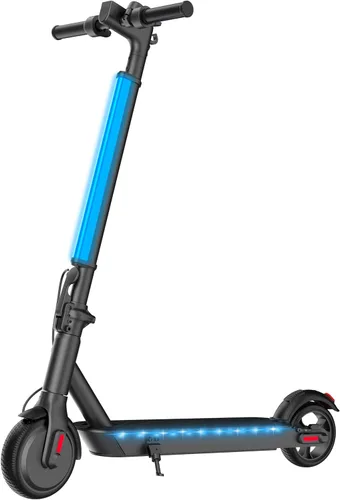 Patinete eléctrico Hiboy S2 Lite – neumáticos sólidos de 6.5 pulgadas – hasta 17.1 kilómetros de alcance y 21 km/h, portátil y plegable para