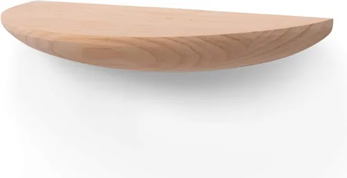 Miniatura 9 de Estantes flotantes gruesos de madera maciza, estante semicírculo montado en la pared, decoración de pared colgante, estantes decorativos, estante