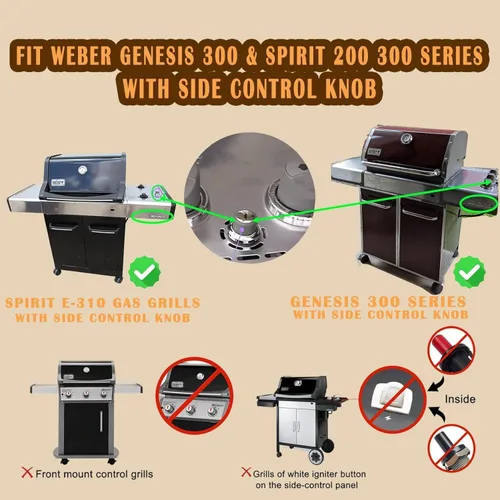 Miniatura 4 de SafBbcue 91360 Kit de encendido para Weber Grill 1819-51 1836-32 Reemplazo de encendedor de parrilla compatible con Weber Spirit E210 E215 E310