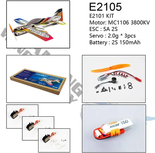 Miniatura 7 de Viloga Actualización 3D EPP Avión Sakura Aerobatic Flying Airplane - Kit de avión RC de espuma duradera de 16.535 in para construir para adultos
