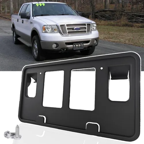 Miniatura 12 de Marco de matrícula delantero para Ford F150 2018 2019 2020 sin taladro, soporte de montaje para parachoques delantero, accesorios F-150