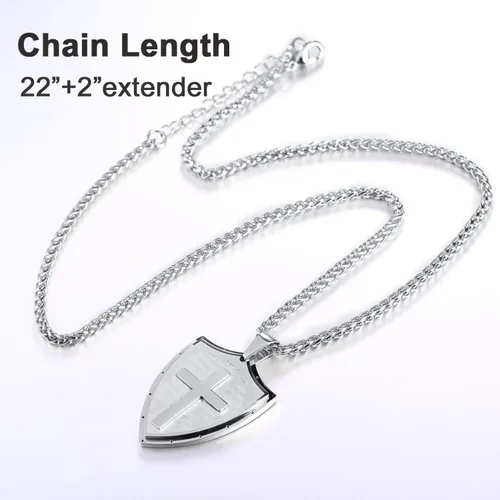 Miniatura 321 de U7 Saint Benedict/Michael Medal Necklace, 316L Stainless Steel Virgin Mary Necklace for Men Women, Bible Verse Protection Necklace Catholic