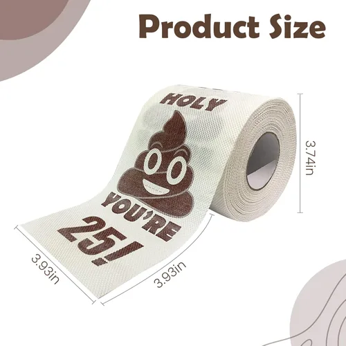 Miniatura 3 de Decoraciones de cumpleaños de 25 años para niños y niñas, ideas de regalos para él y ella, divertido rollo de papel higiénico de broma, decoración