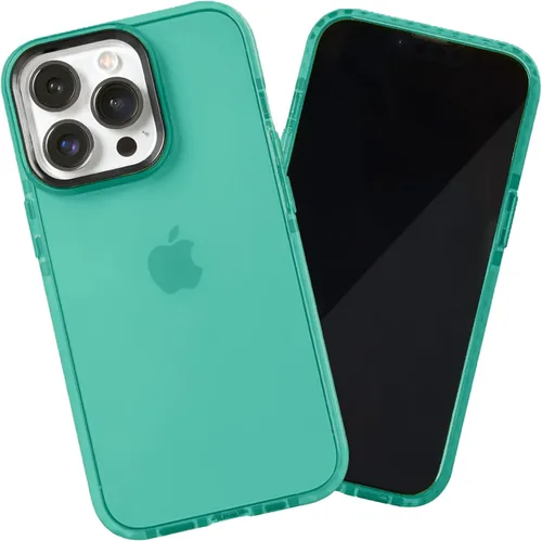 Miniatura 77 de SteepLab Funda de barrera para iPhone 13, protección de 360 grados que absorbe impactos con bisel elevado y colores llamativos (cielo azul brillante)