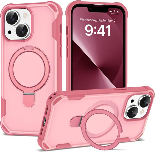 Miniatura 22 de Funda compatible con iPhone 12 y 12 Pro de 6.1 pulgadas con soporte de anillo magnético [protección militar contra caídas] [compatible con MagSafe]
