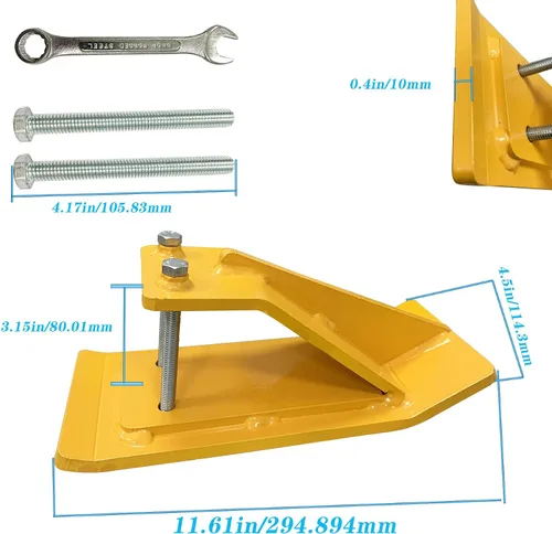 Miniatura 6 de 2 protectores de cubo de tractor amarillo, protector de borde, tuercas y pernos de doble bloqueo, protector antideslizante para accesorios de cubo