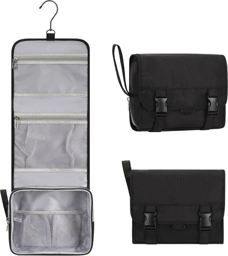 Pequeña bolsa de aseo colgante para hombres y mujeres, organizador colgante portátil para kit de ducha de tamaño de viaje, accesorios de maquillaje,