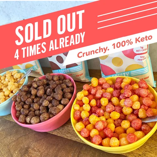 Miniatura 3 de Schoolyard Snacks Keto Cereal – Rollo de Canela 12g Proteína, Bajo en Carbohidratos, Bajo en Azúcar, Bajas Calorías Sin Gluten, Sin Granos, Apto