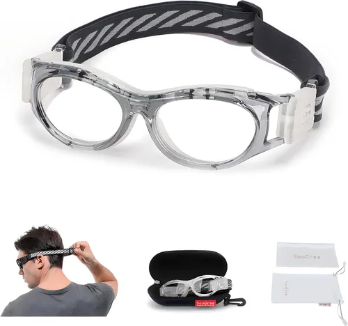 Miniatura 12 de SooGree Gafas deportivas para niños – Gafas de baloncesto y fútbol – Gafas de seguridad para niños – Anteojos antigolpes – Marco 7-14