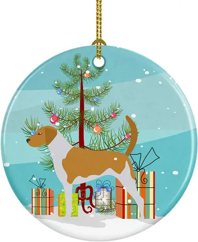 Miniatura 18 de Caroline's Treasures Bulldog inglés «Merry Christmas» adorno de cerámica para árbol de Navidad, decoración colgante para el hogar, Navidad, fiestas