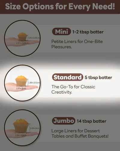 Miniatura 5 de Bake Choice 200 forros estándar para cupcakes arcoíris para hornear, envoltorios de cupcakes de grado alimenticio, forros de muffins de pergamino a