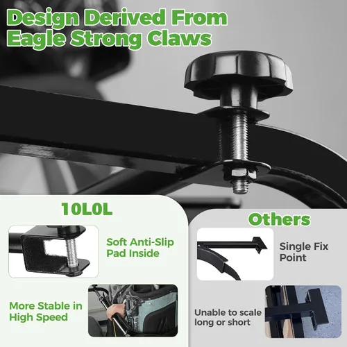 Miniatura 4 de 10L0L Soporte universal para bolsa de carrito de golf, accesorio ajustable para asiento trasero sin taladros para 2+2 plazas, se adapta a Yamaha