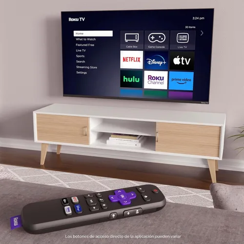 Miniatura 7 de Control remoto Roku TV (Producto oficial del fabricante) - Configuración simple y accesos directos de aplicaciones preestablecidos - Control remoto